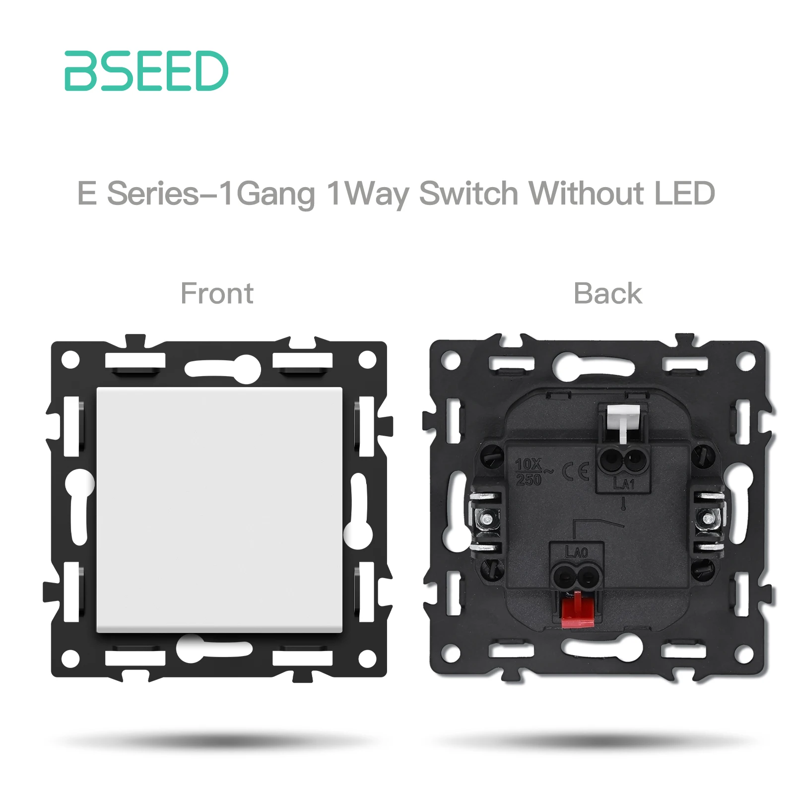 BSEED 1/2/3-fach Schaltermodule E-Serie 86mm Drucktastenschalter mit Anzeigeleuchte DIY Kombinations-Wandsteckdosen
