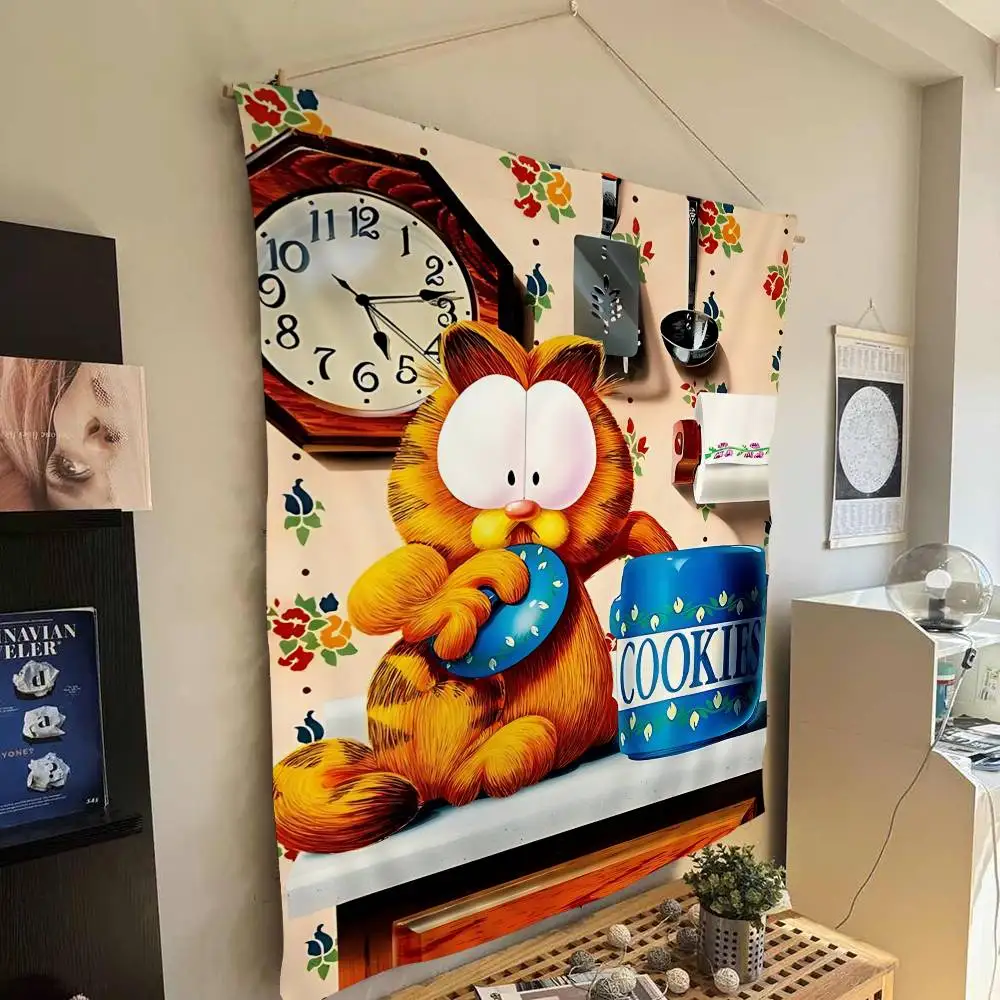 Comic G-Garfield Anime Colorful Tapestry Wall Hanging Bohemian Wall Tapestries Mandala Wall Hanging Sheets