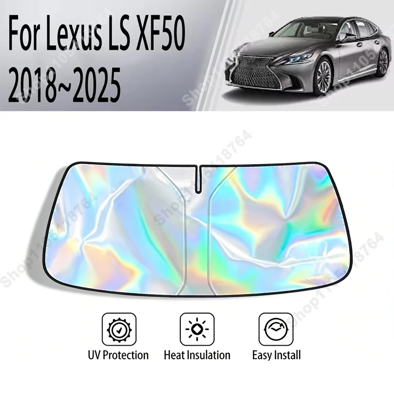 UV Reflective Heat Protection Foldable Front Windshield Sunshade For Lexus LS XF50 2018-2025 Custom Car Interior Accessories