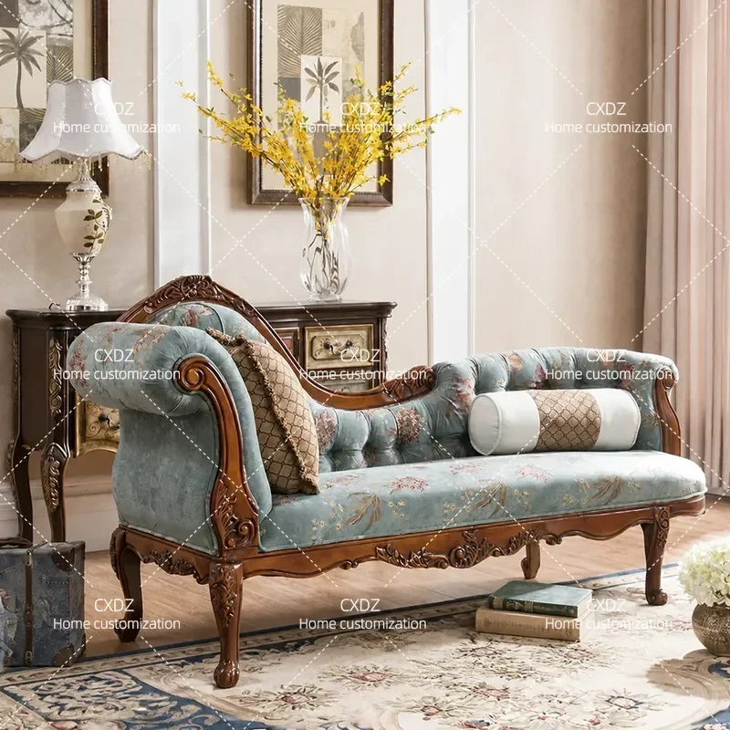 Solid Wood Recliner Chair Multi-functional Single Sofa for Living Room Bedroom Small Apartment Leisure Beauty Couch