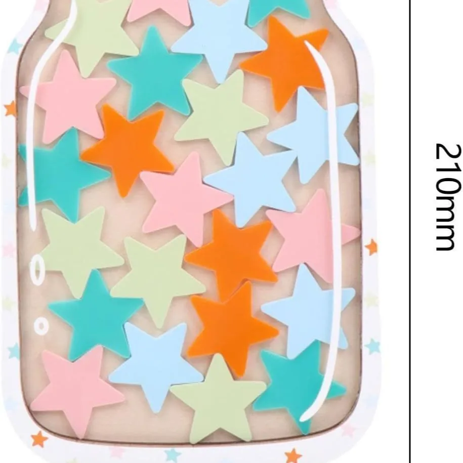Tarro De Recompensas Infantil Con 28 Estrellas Magnéticas – Sistema De Incentivos Para Casa Y Colegio