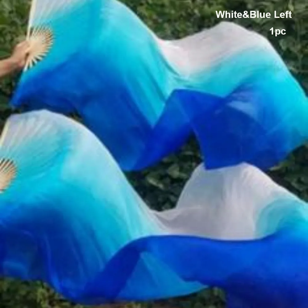 

50 см веер для танца живота градиент цвета многоцветный длинный имитация веера танцевальные аксессуары право/левая рука практика танцора инструмент