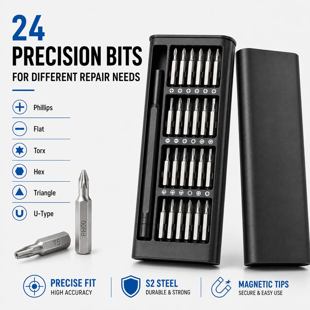 Multi Functional Household Screwdriver Set, Precision Repair Tool Kit for Home DIY, Electronics, Furniture Assembly image 6