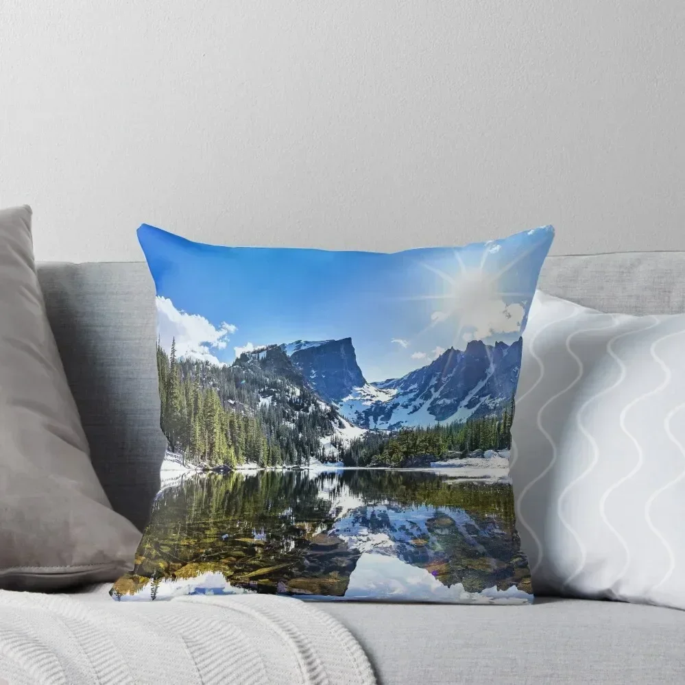 

Beautiful Nature Winter Mountain River Throw Pillow luxury sofa pillows Elastic Cover For Sofa Cushion Child pillow