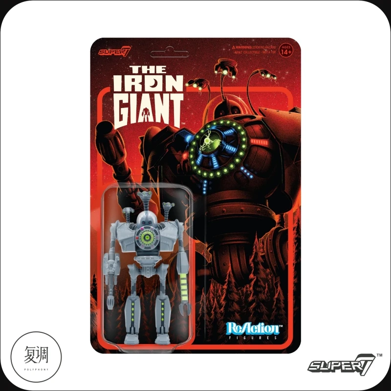 In Stock Super7 The IRON GIANT Hang Tag ReAction Figure Toy Variants Movie Model Toy Collection Gift Doll Birthday Gift