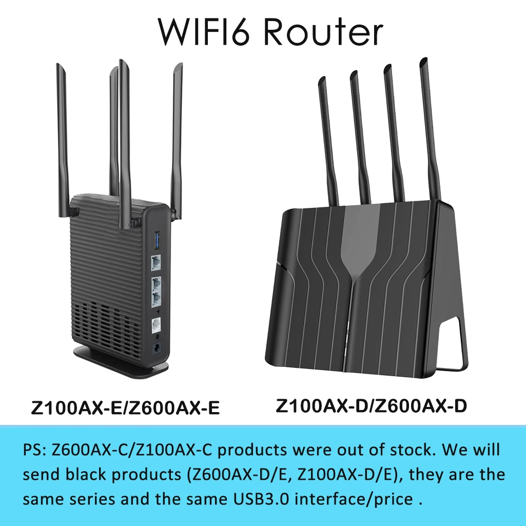 Zbtlink WIFI6 Router Openwrt 1800Mbps USB3.0 DDR3 256MB Gigabit LAN WAN Mesh Wifi 6 Home Router 2.4g 5.8g Antenna for 64 User