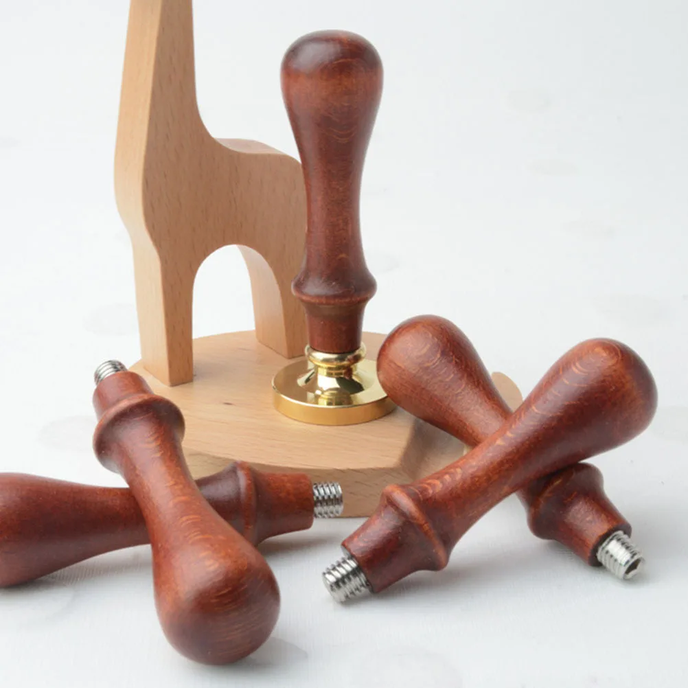 

3Pcs Wax Seal Stamp Handle Replacement Set Vintage Wooden Stamper Kit DIY Craft Tools for Wax Seal Scrapbooking Invitations