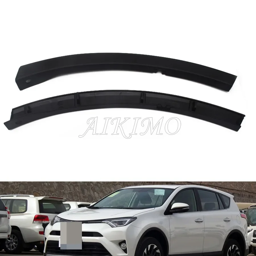 

Front Bumper End Caps Wheel Rim Eyebrow Protector For Toyota RAV4 2016 2017 2018 Arch Mouldings Strip Guard 52113-0R060
