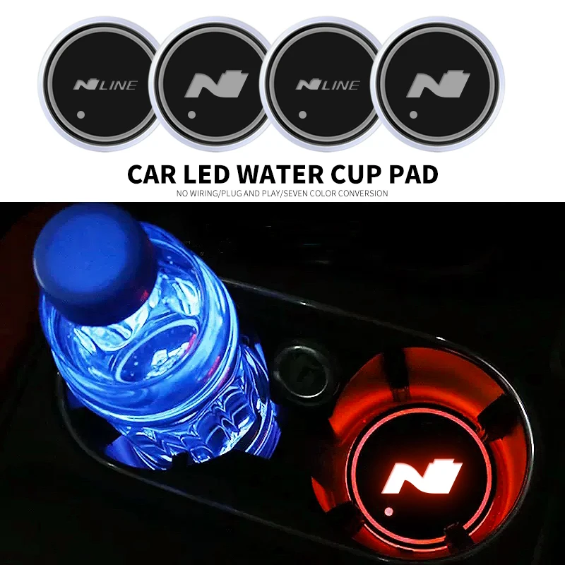 

1/2 шт. светящиеся противоскользящие коврики для автомобиля Hyundai I30 I20 IX35 I40 Tucson Getz Sonata Veloster Elantra Solaris Creta