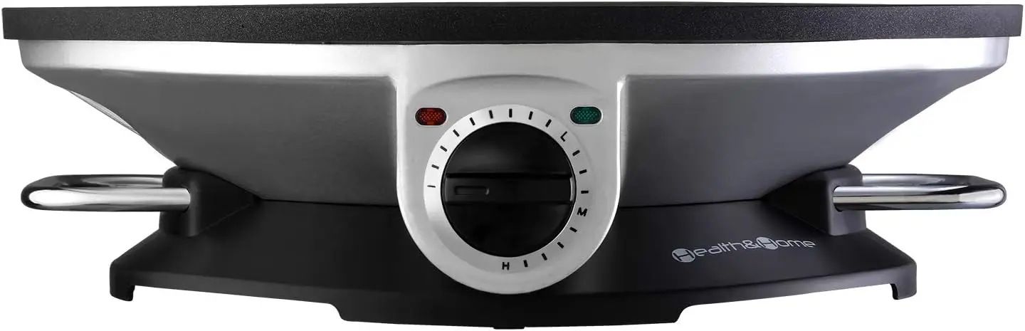 صانع كريب بدون حافة - صانع كريب مقاس 13 بوصة وشواية كهربائية - صانعة فطائر غير لاصقة - مقلاة كريب