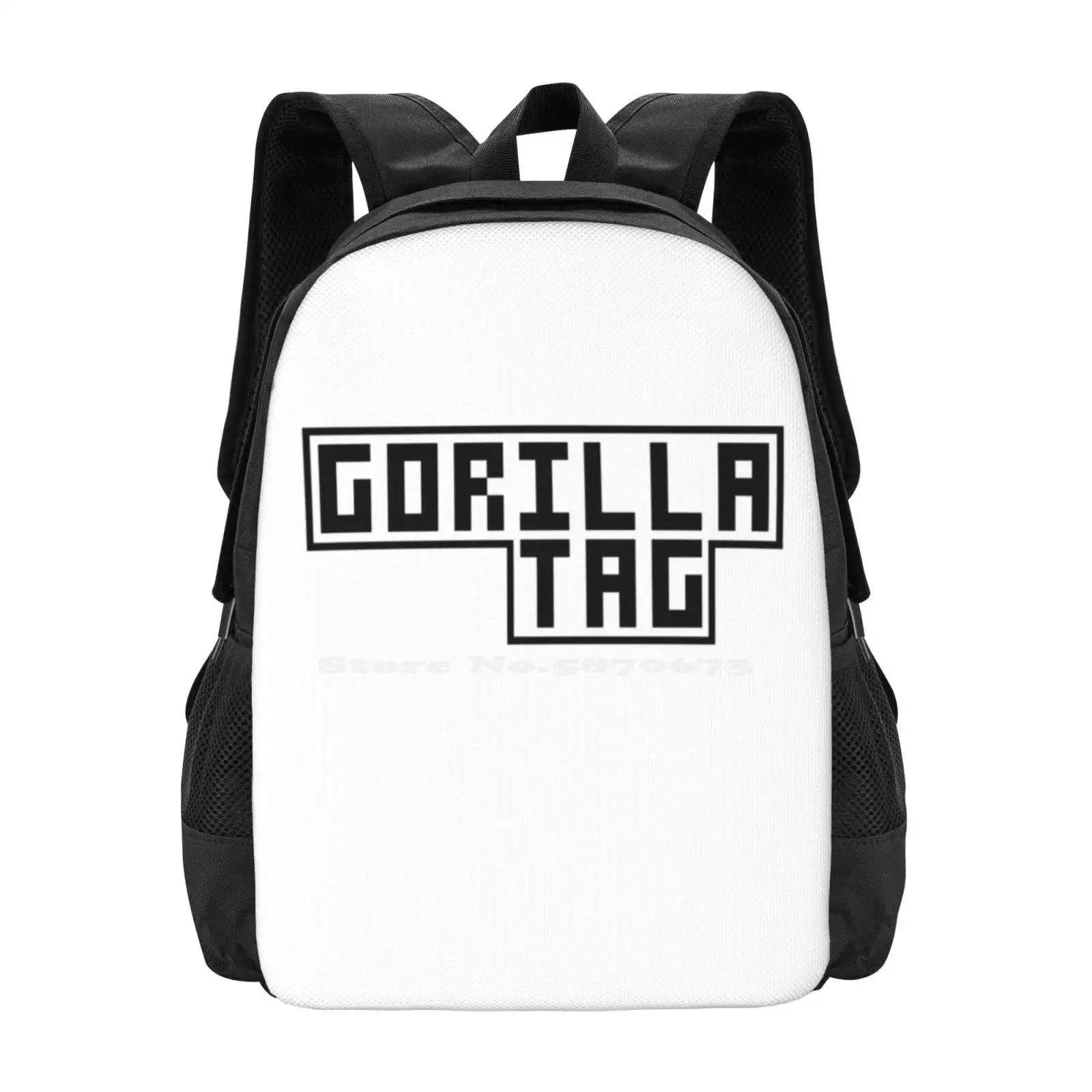 Gorilla Tag School Bag Big Capacity Backpack Laptop Vr Monkey Gorilla Tag Pro Jmancurly Banana Ape Gorilla Tag Mods Gamer Funny