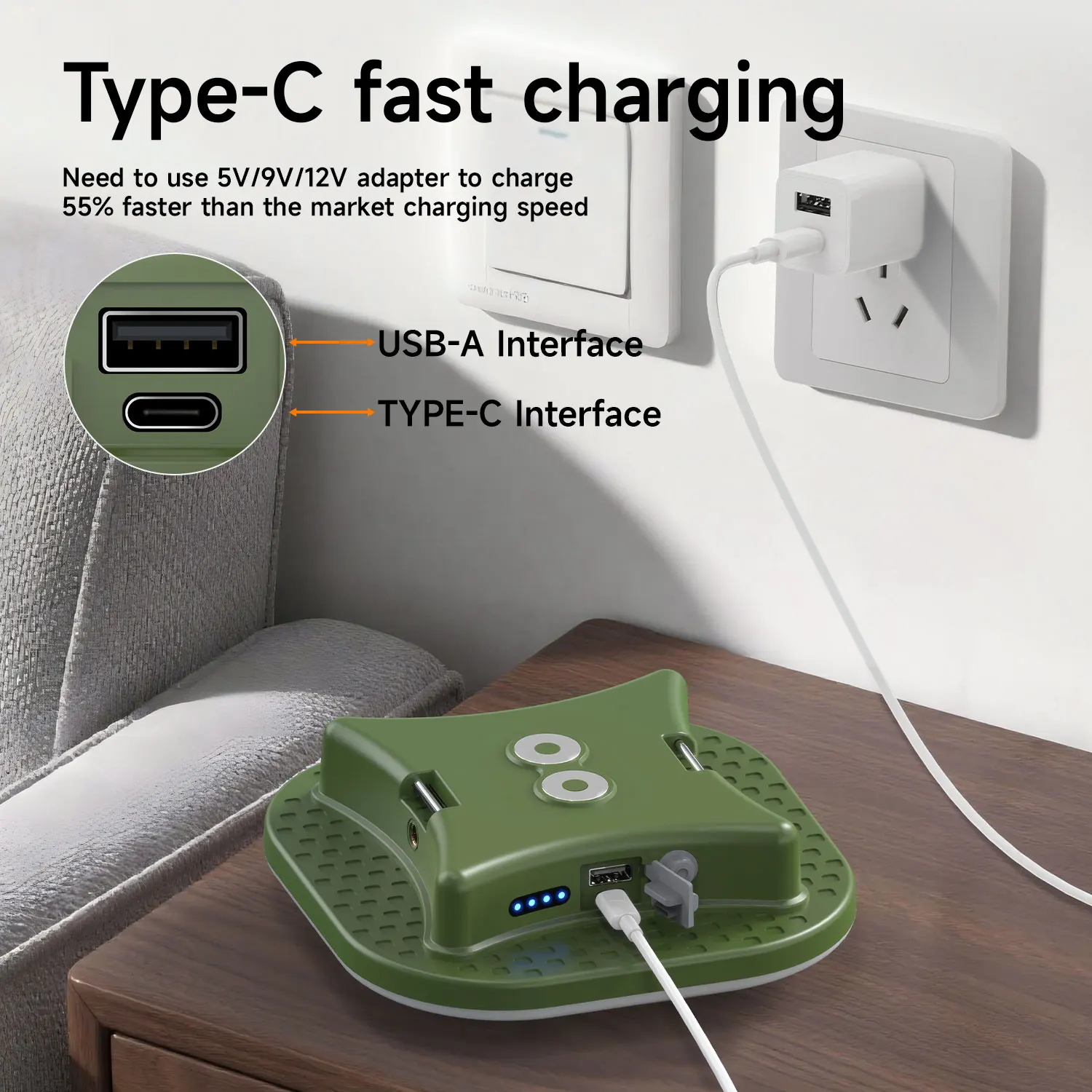 MOSLIGHTING 13500mAh فانوس التخييم PD 3.0 Type-C شحن سريع للغاية لمصباح يدوي محمول المشي لمسافات طويلة في الهواء الطلق إضاءة الطوارئ