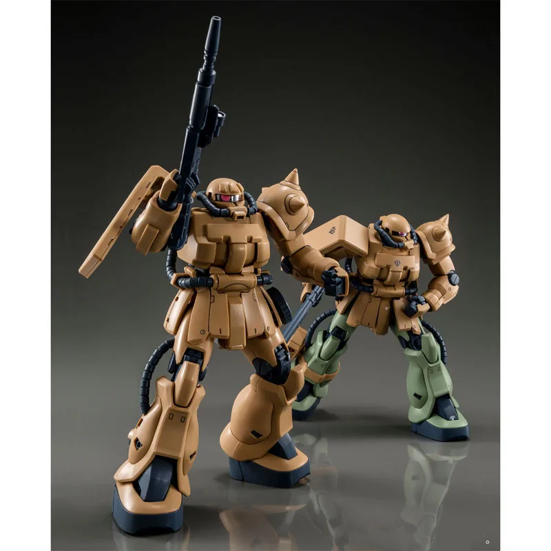 Bandai original mg on-line-exclusivo zaku ii f2 tipo MS-06F2 1/100 anime figura de ação montagem modelo brinquedos presentes para crianças