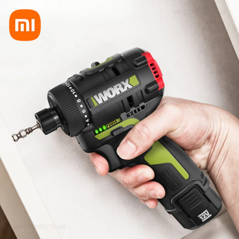 Xiaomi Worx WU129 Cordless Screwdriver Dual Speed 40Nm 12v 1800rpm Brushless Motor Adjust Torque Univeral Home Power Tools KIT