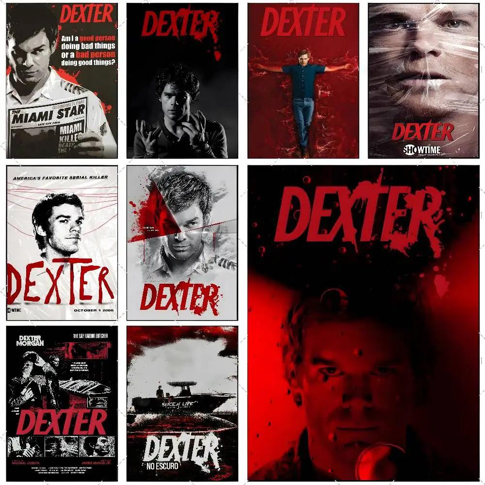 ملصق Dexter Morgan ملصق فني عالي الوضوح ذاتي اللصق مقاوم للماء لتزيين المنزل
