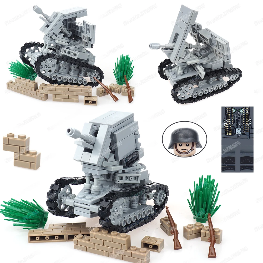 Military World Of Tanks SU18 Self-propelled Artillery Building Block Assemble WW2 Figures War Weapons Model Child Gift Boy Toy