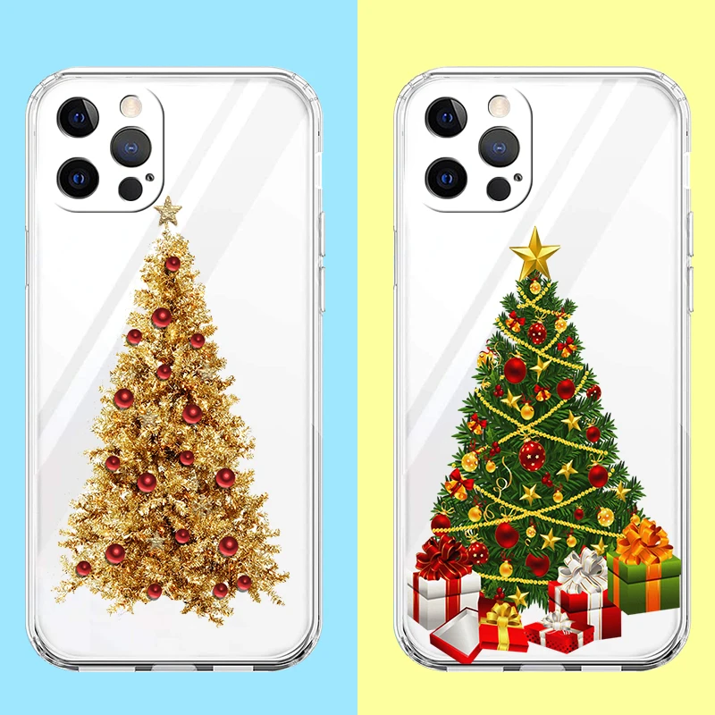 Christmas Tree New Year Phone Case for Xiaomi Mi Poco F3 X3 X4 GT NFC M3 M4 11 Ultra 12 11X 11i Pro Lite Soft Transparent Cover