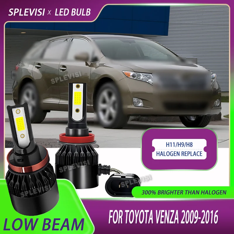 

H11/H9/H8 LED Low Beam Headlight Bulb Fan Cooling Enhanced Clarity For Toyota Venza 2009 2010 2011 2012 2013 2014 2015 2016