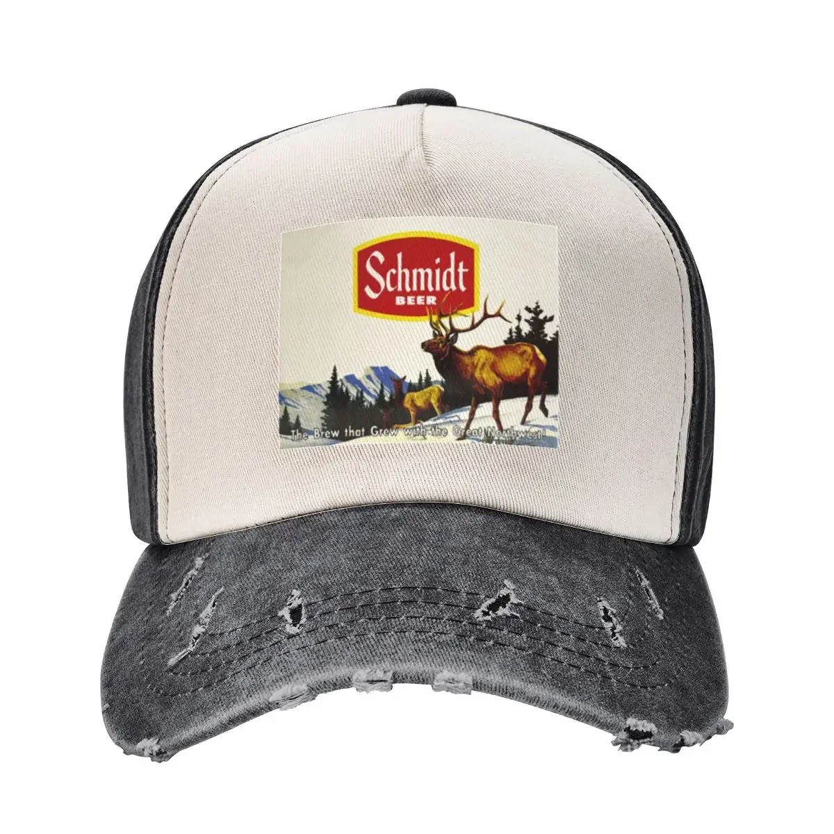 

Schmidt Beer Deer Hunting Vintage Retro Baseball Cap Rugby men's big size hat Beach Outing Men's Women's
