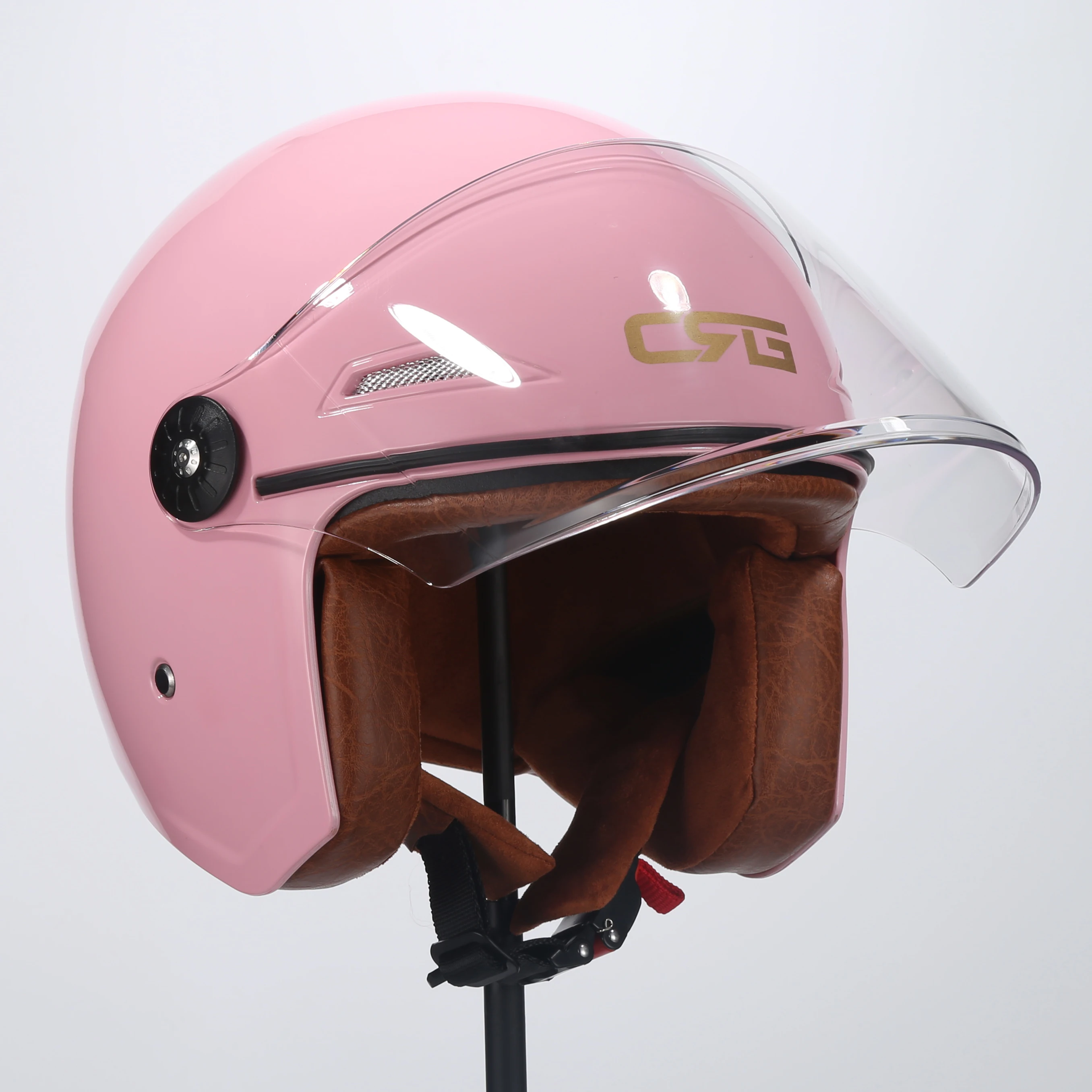 Motorcycle Half Helmet Scooter Vintage Fiberglass Casco Moto Open Face Retro Capacete Vespa Casque 3C DOT Certified