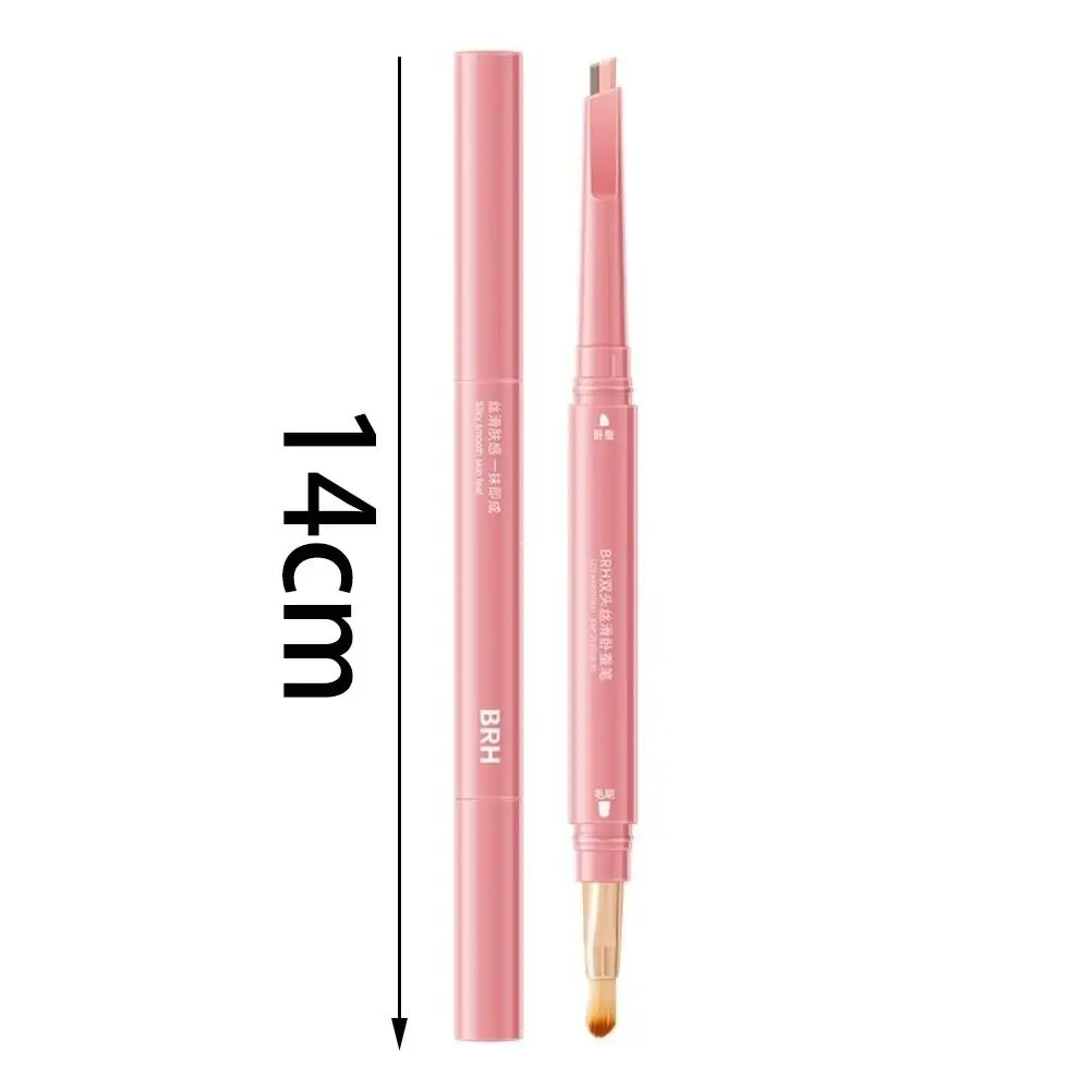 Strumento per il trucco degli occhi con matita per baco da seta sdraiata a doppia estremità Penna per trucco evidenziatore multifunzionale con pennello Stick per trucco illuminante per occhi