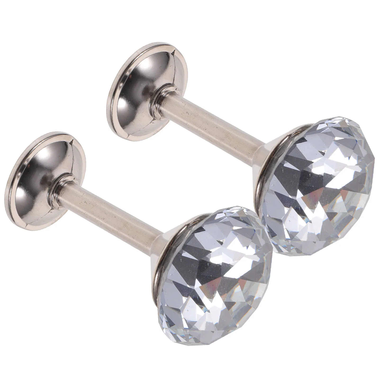 2 قطعة رباط للستائر الفضية الماس تصميم سبائك الزنك كبير لامعة فو الماس الستائر السنانير الباب جدار شرابة أصحاب #5