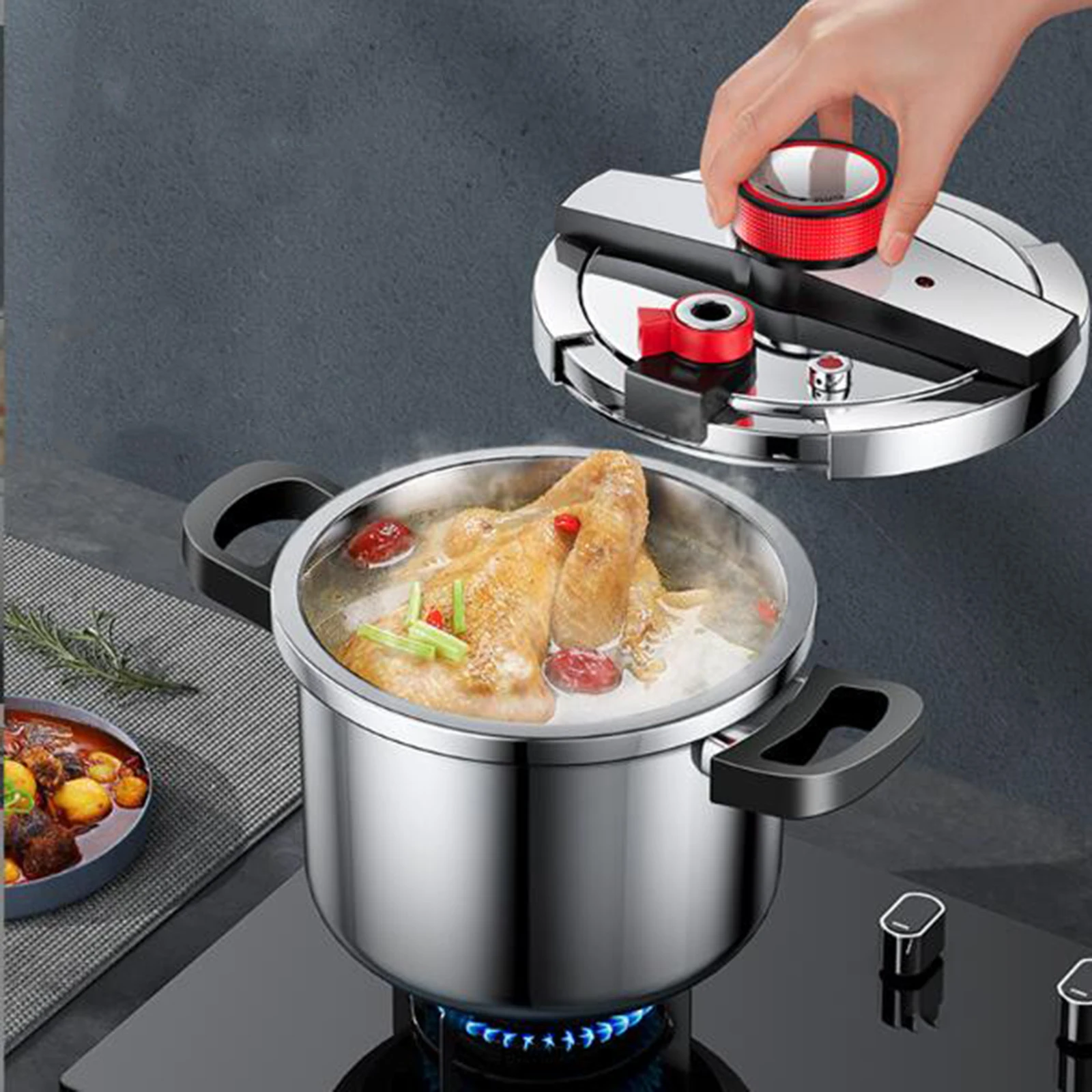 4L/6L Pressure Cooker Multifunctional Pressure-Limited Explosion-proof Pressure Cooker Stainless Steel Kitchen Pressure Pot