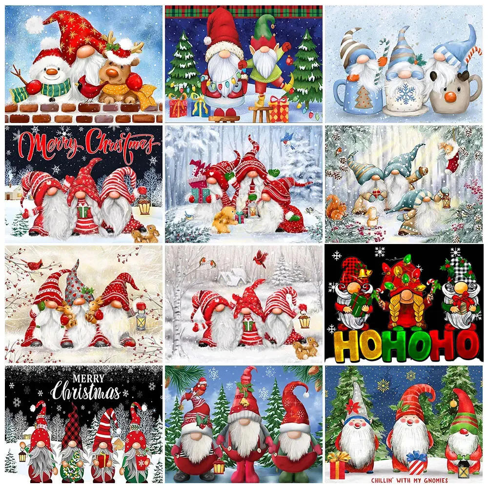 Diamond Painting New Collection 2023 Santa Claus Embroidery Gnome Diamond Mosaic Cross Stitch Merry Christmas Decoration