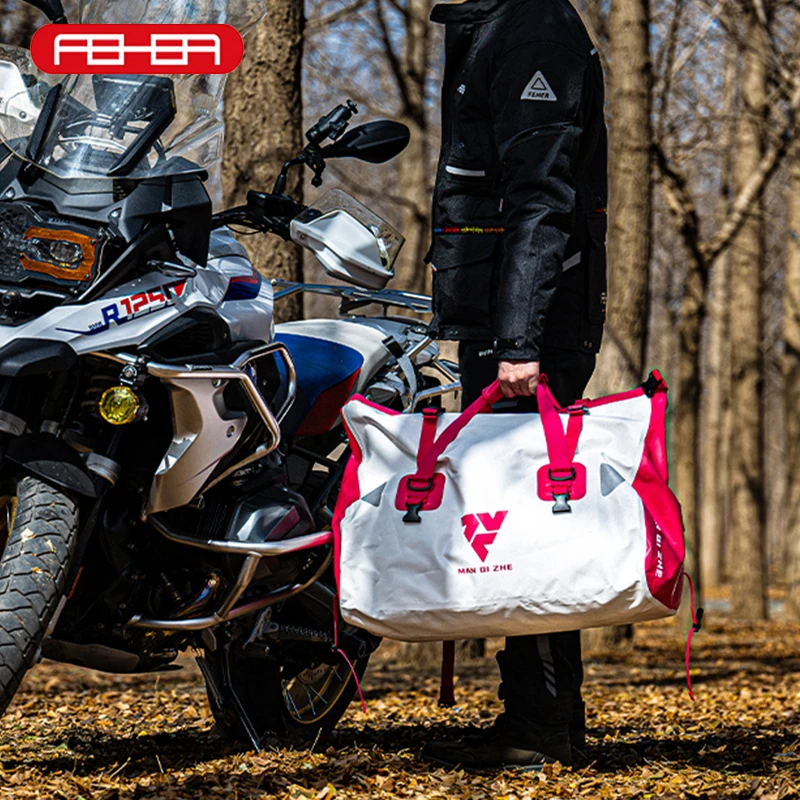 

FEHER MQZ Motorcycle Tail Bags High Quality Waterproof Luggage Multi-functional 60L Large Capacity Motorcycle Riding Travel Bag