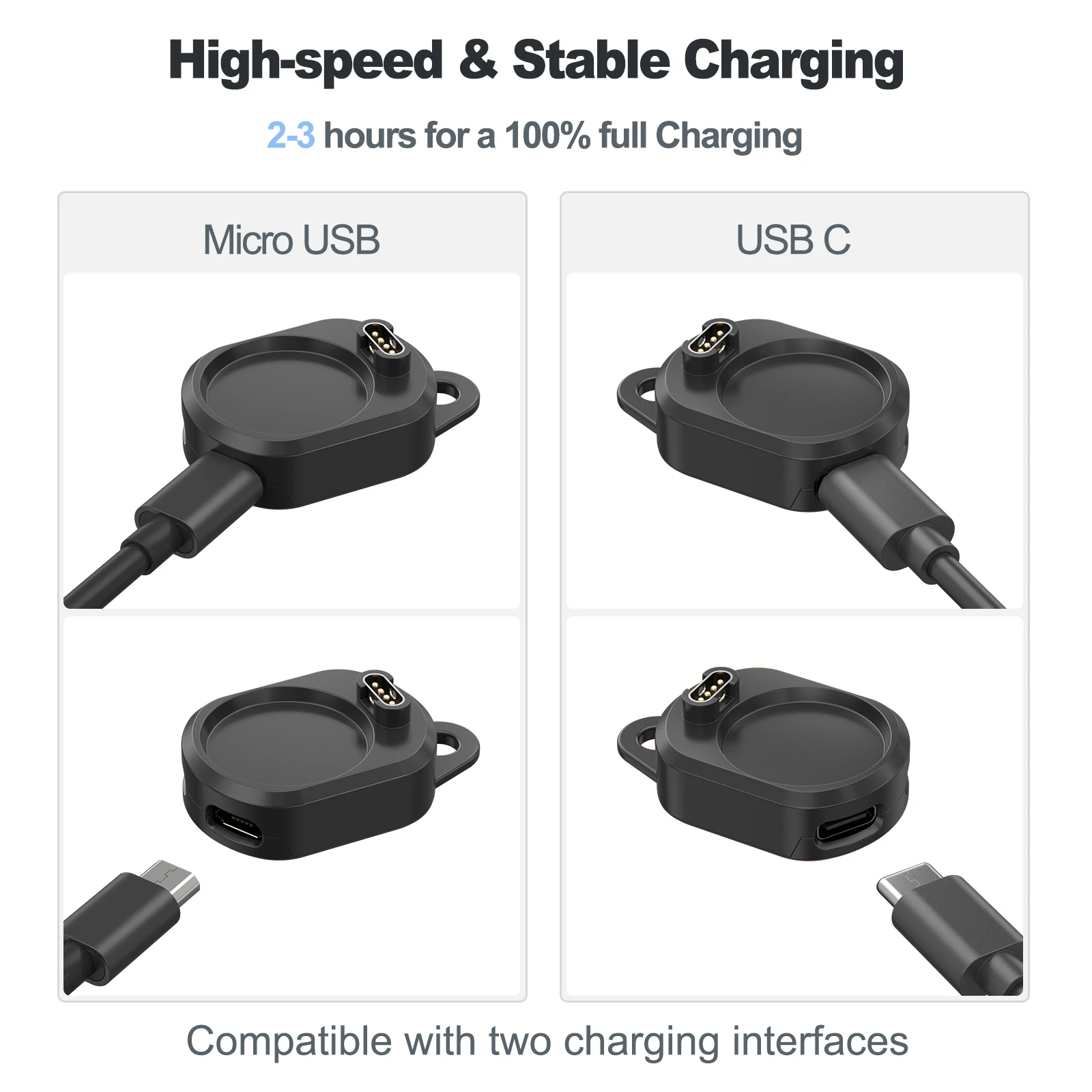 2 في 1 نوع C/مايكرو USB ساعة محول الشحن ل Garmin Fenix 7 7S 7X 6 6S 5 5X Venu2/Sq Vivoactive 3 4 شاحن حوض محول