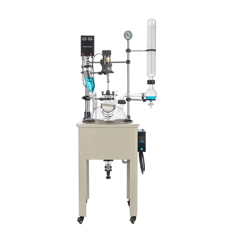 50L 100L - oil bath heating jacket single glass reactor