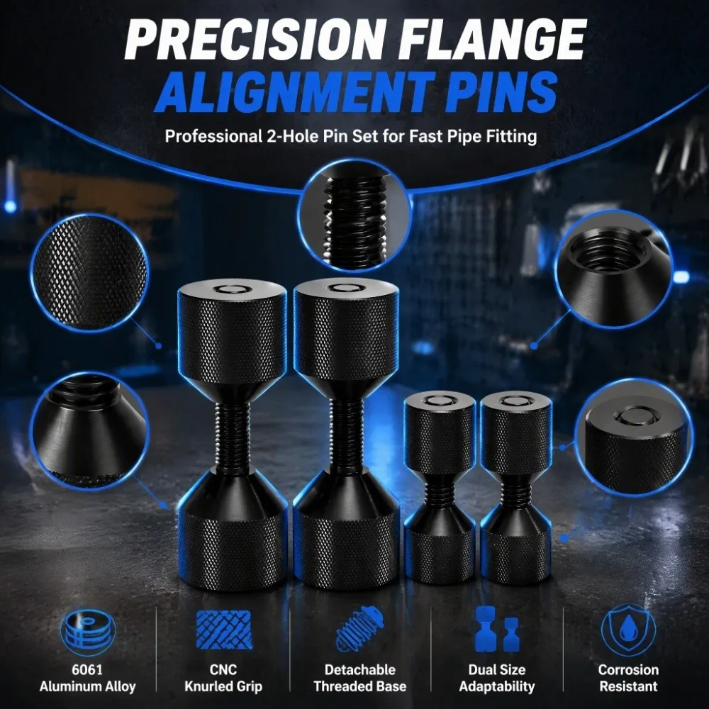 4pcs Precision Detachable Thread 2-Hole Pin Set Precision Machined Alignment Pin Two Hole Pin Mechanical Assembly
