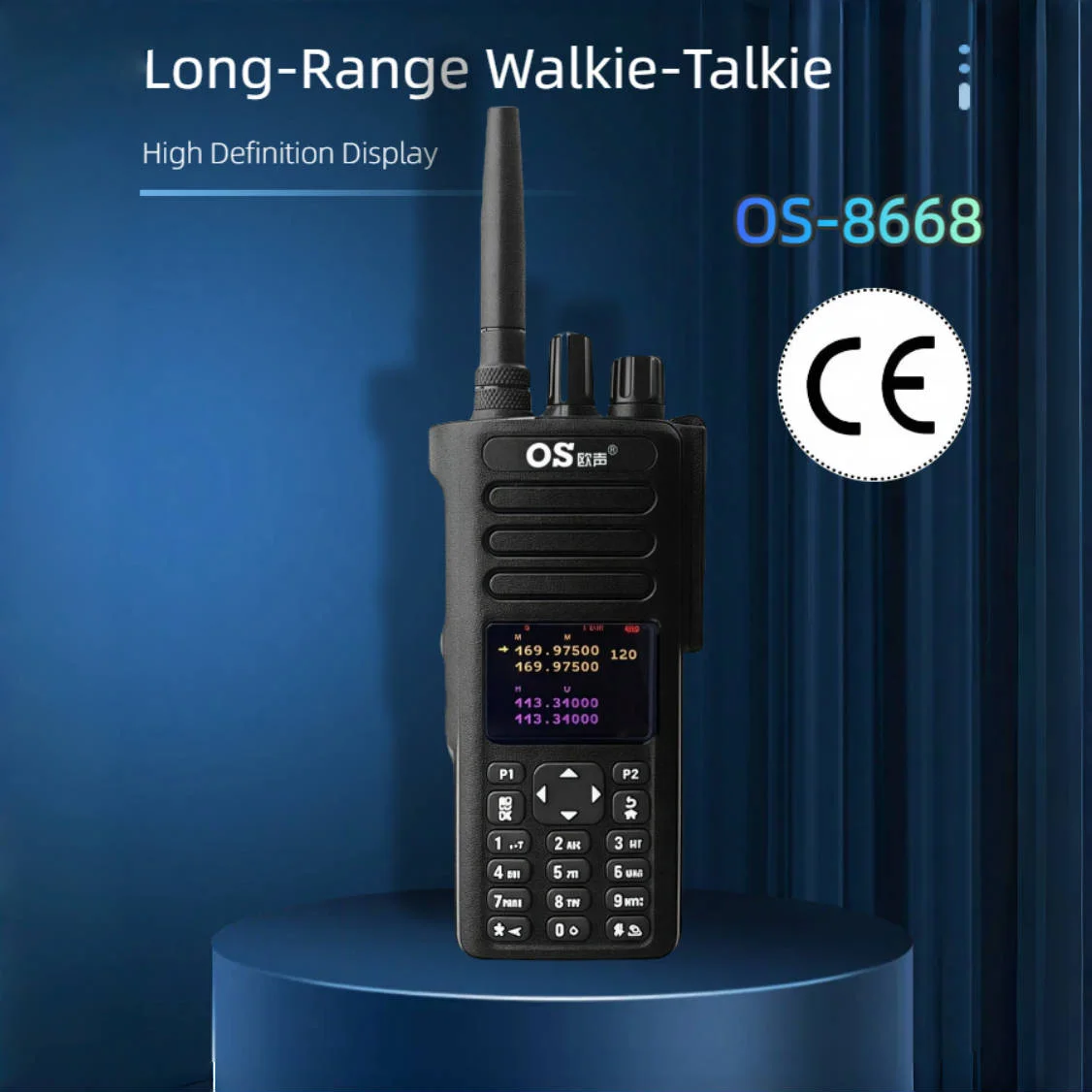 Long Range Communication Radios Portable 10w OS-8668 VHF 136-174 LED Display DTMF Walkie Talkie