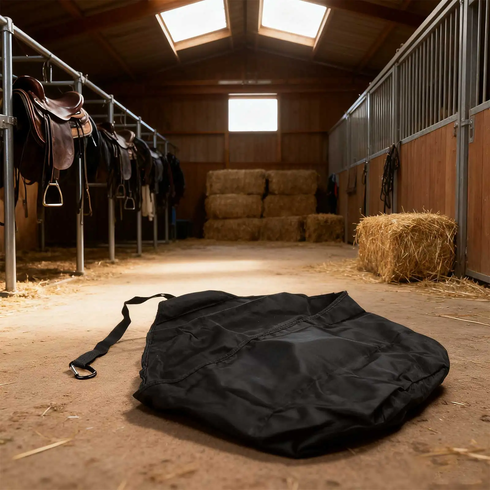 Efficient Horse Feed Bag Hanging Solution Suitable for 5 Gallon Buckets Built from Materials for Long Lasting Use