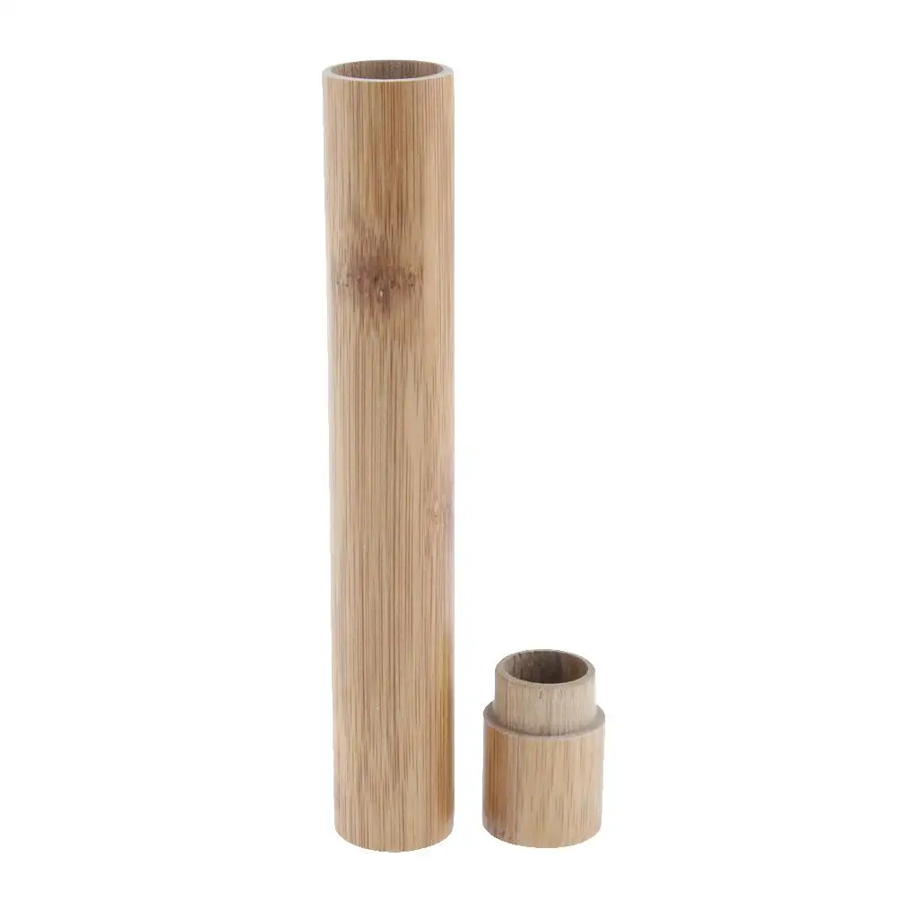 

Bamboo Exquisite Toothbrush Holder Convenient, Easy To Carry for Travel Hiking