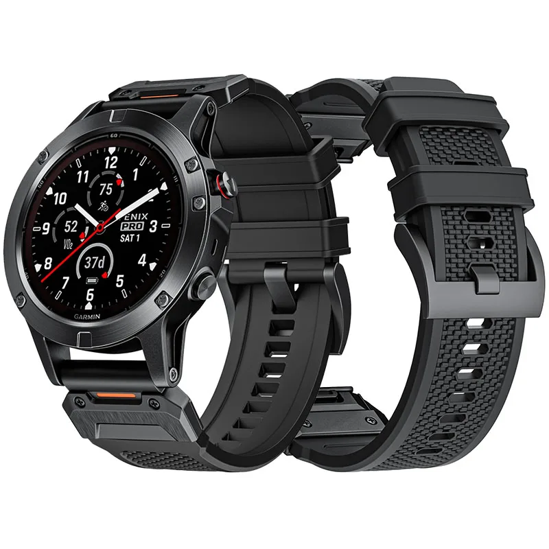 

Силиконовый ремешок для Garmin Fenix 3 6 6x7x7 Pro 5X Plus 3hr, резиновый браслет для наручных часов garmin Epix/Instinct, 22/26 мм