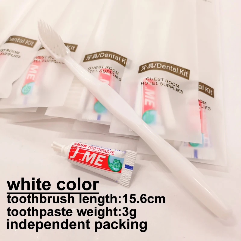 White Disposable Toothbrush Toothpaste Dental Kit Hotel Supplies Wholesale Personal Care Appliance