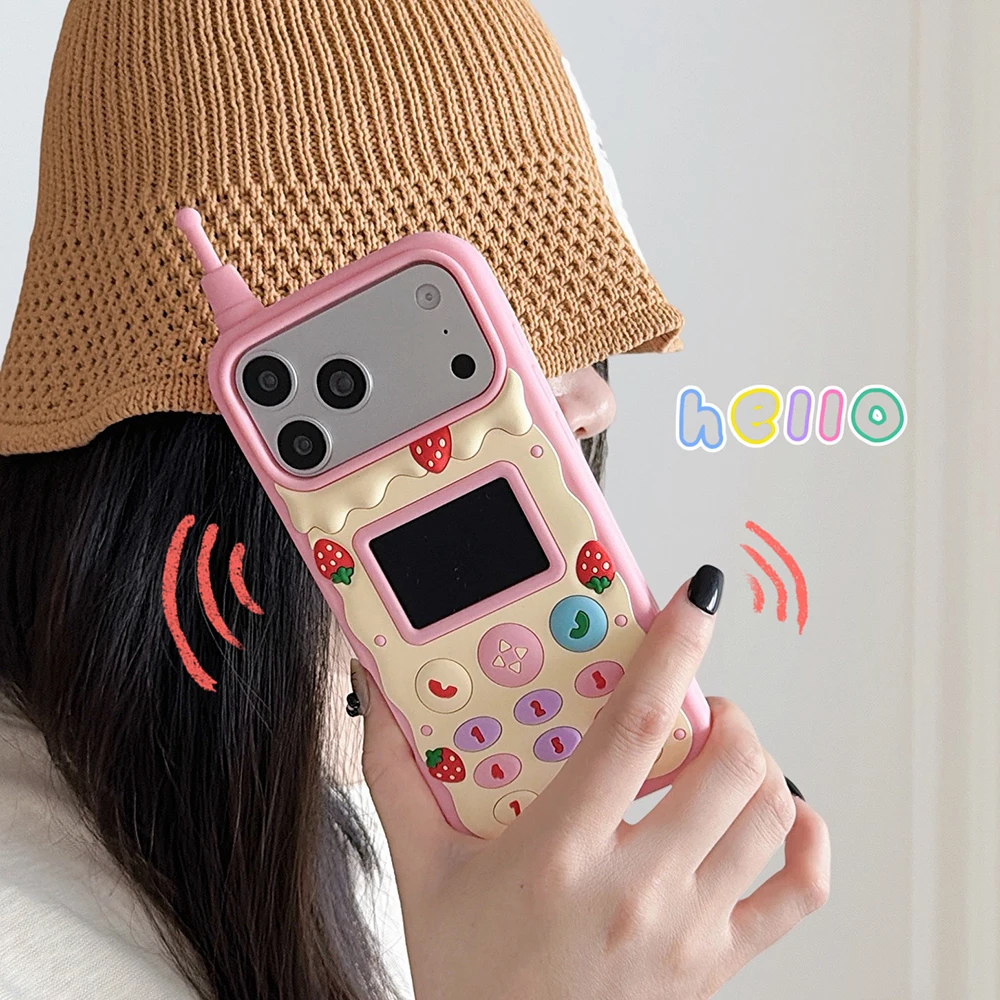 Lustige 3D-Creme-Schokoladen-Handyhülle aus weichem Silikon für iPhone 12 13 14 15 16 17 18 Pro Max Kawaii stoßfeste Rückabdeckung – Detail 1