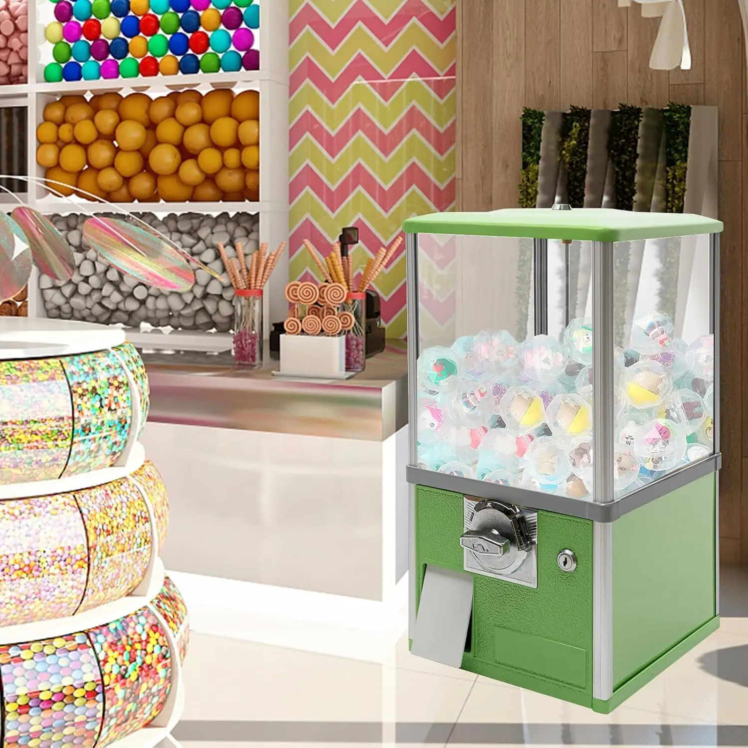 Distributore automatico a gettoni da 25 centesimi, distributore automatico di gommall commerciale, capsula giocattolo, distributore automatico, distributore di premi, caramelle