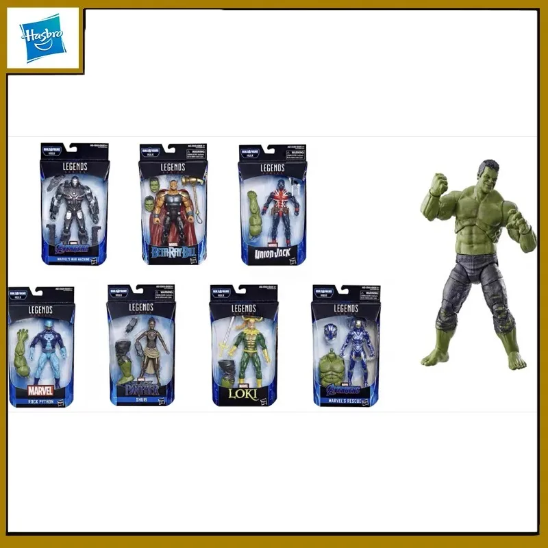 Hasbro Original Marvel Legends figura de Anime Loki Rock Python Union Jack figuras de acción de juguete para niños niñas regalo para niños