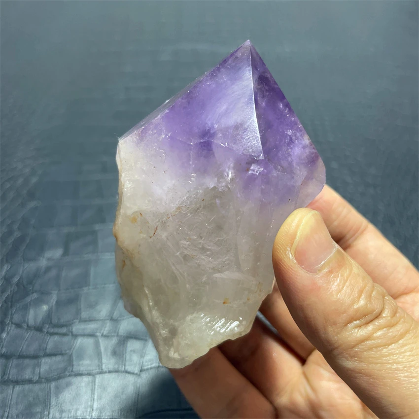 218g  Natural High-quality Uruguay Amethyst Bit Tower Energy Therapy Crystal Point  Purple Quartz Wand Decorati Free shipping