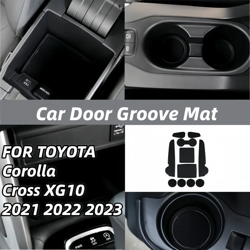 

Противоскользящие коврики для дверных ниш автомобиля Toyota Corolla Cross XG10 2021-2023, аксессуары для интерьера авто