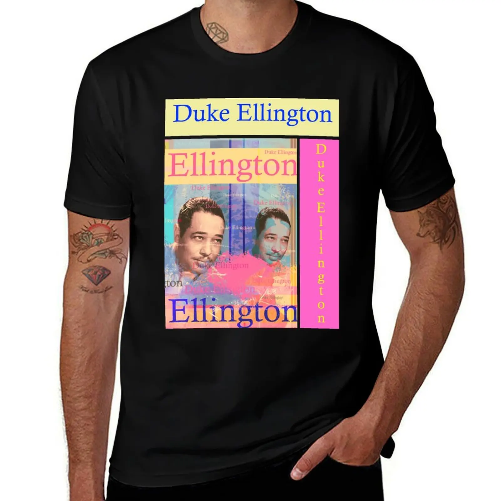 

elegant Duke Ellington portrait, Jazz T-Shirt customizeds oversize t-shirts man vintage clothes mens graphic t-shirts funny