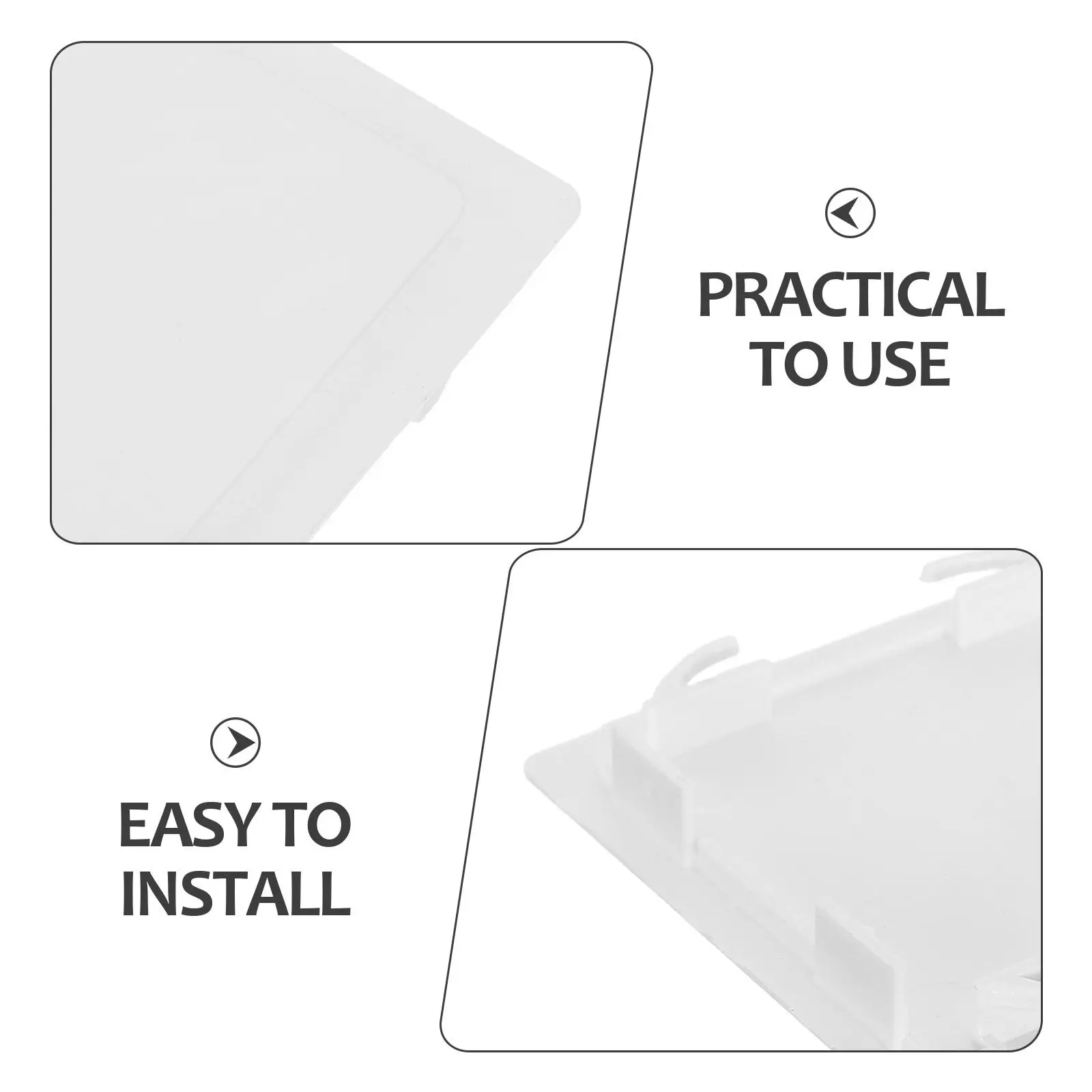 20Pcs Wall Switch Protective Cover Screwless White Plastic Electrical Outlet Flat Blank Light Switch Cover for Kitchen Bathroom