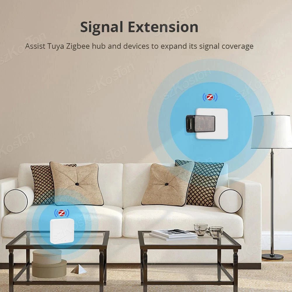 Tuya ZigBee 3.0 USB Signal Amplifier Extender Signal Repeater Works with Home Assistant ZigBee2MQTT Tasmota eWeLink APP