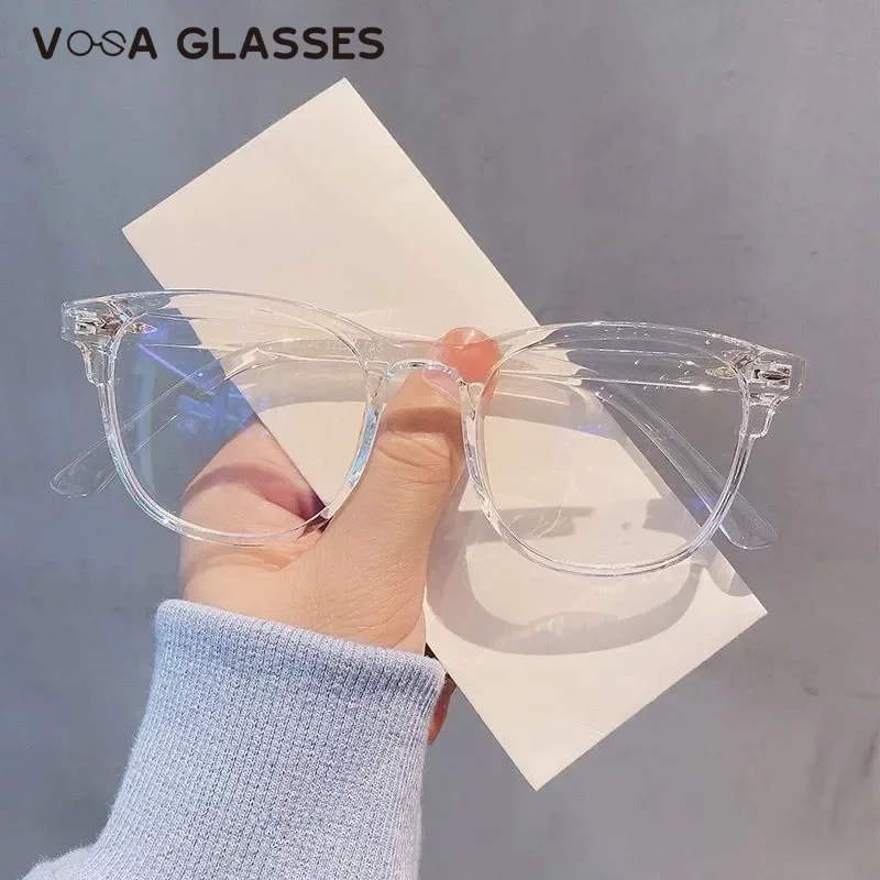 Men Women Finished Glasses Vintage Oval Frame Blue Light Blocking Eyeglasses Glasses Eye Glass Frame for Men and Women