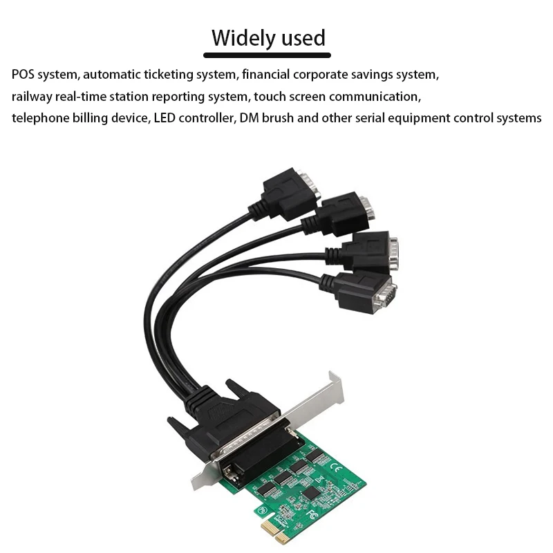 RS232การ์ดขยายตัว PCI Express การ์ด PCIE 4พอร์ต/2-Port RS232 PCI-E ไรเซอร์การ์ดอะแดปเตอร์สำหรับ PC