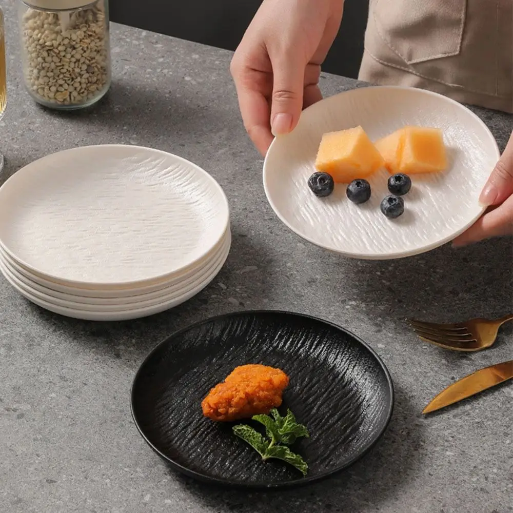 INS حجر الحبوب العظام لوحة مع قاعدة أطباق الطعام مقاومة للكسر طبق سلطة قابلة لإعادة الاستخدام الحلوى طبق تقديم الحلوى قسط ستيك الطعام #1