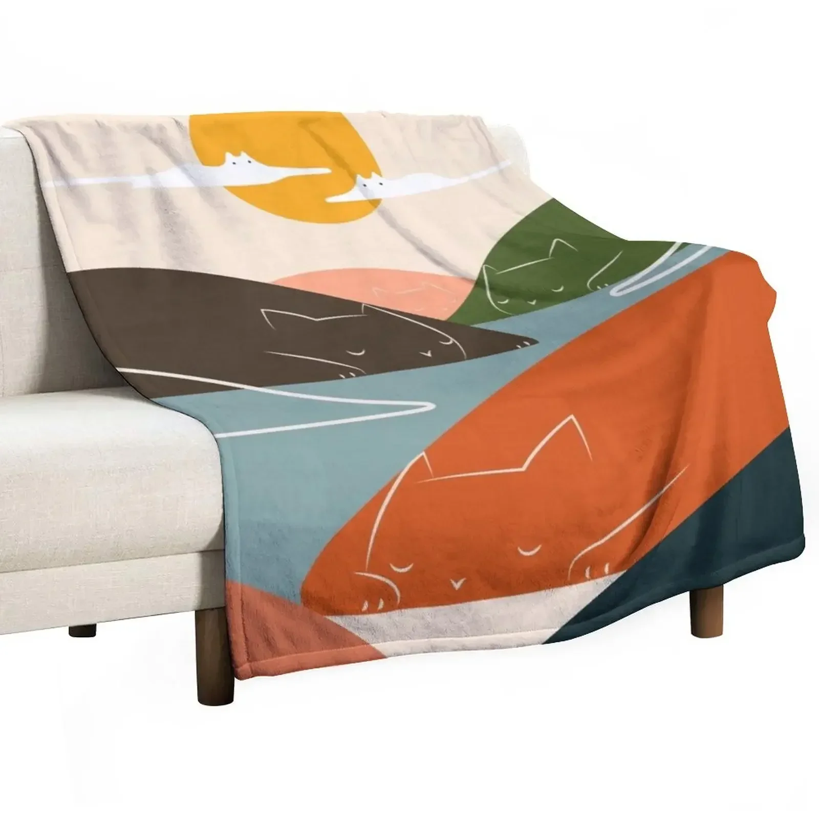 

Cat Landscape 104 Throw Blanket for babies Furrys Blankets