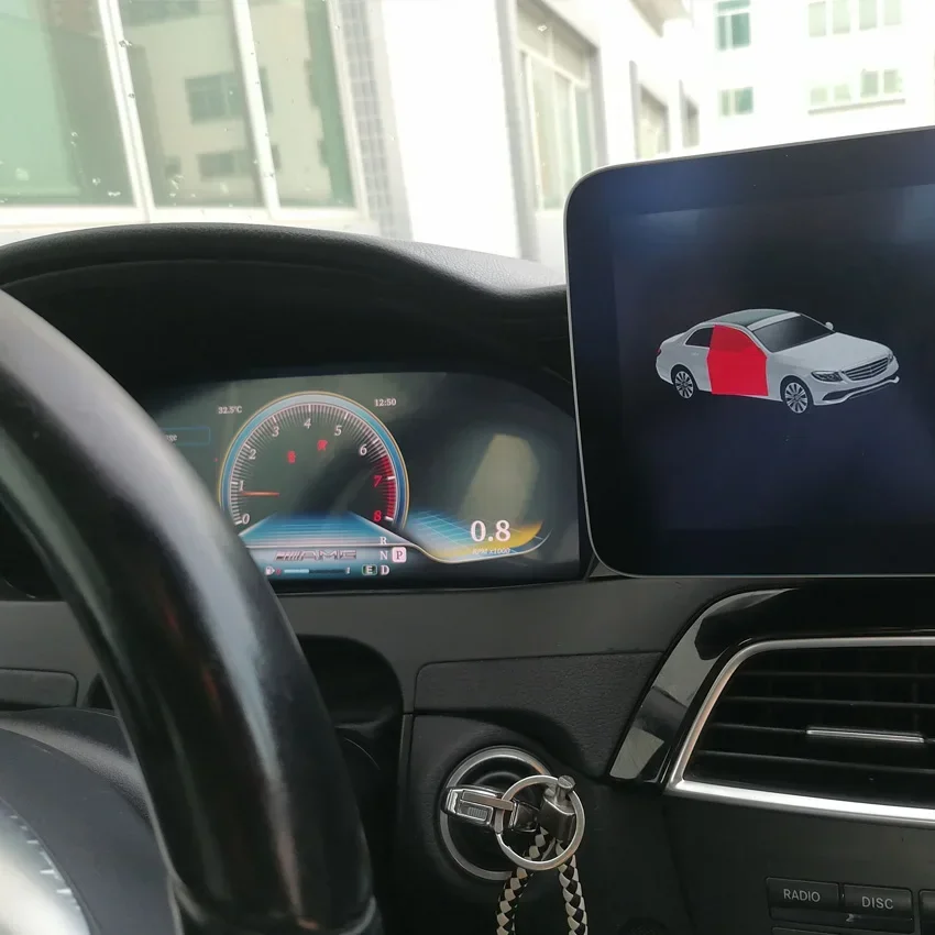 2025Upgrade Speedometer LCD Dashboard Screen Auto Meter Digital Instrument Cluster for   W204